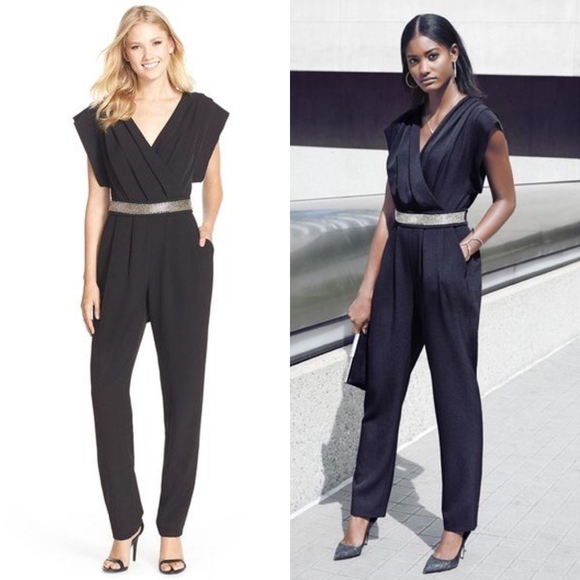 eliza j pleated sleeve jumpsuit